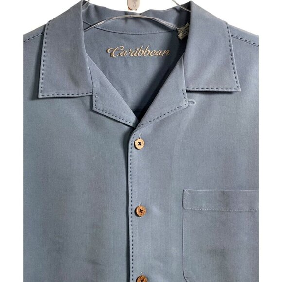 Caribbean Men’s Blue Modal-Blend Camp Shirt - Size M - Picture 6 of 8